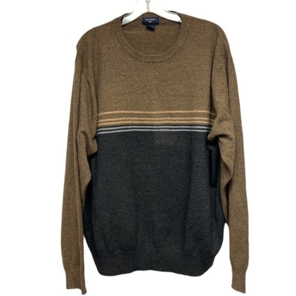 Dockers vintage pullover net sweater middle stripe color block xxL